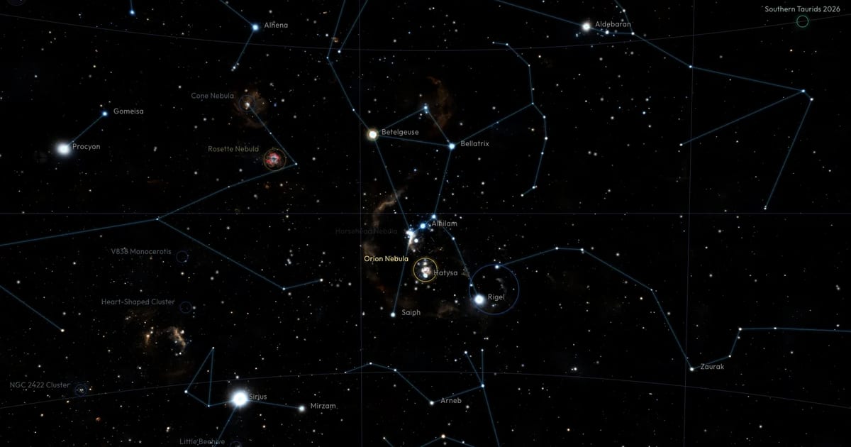 Skylumi showing a photographic map of the night sky